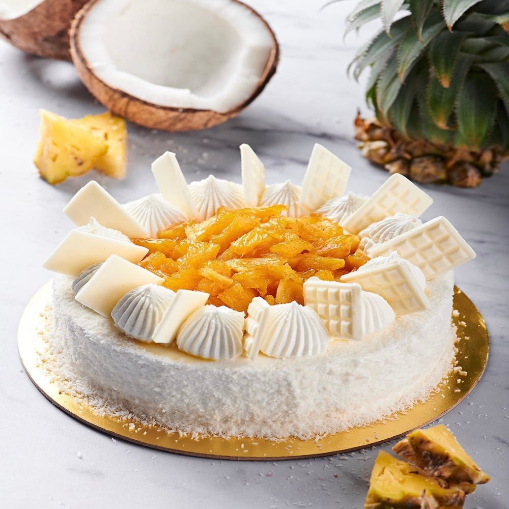 Coconut Mango Pineapple Cake