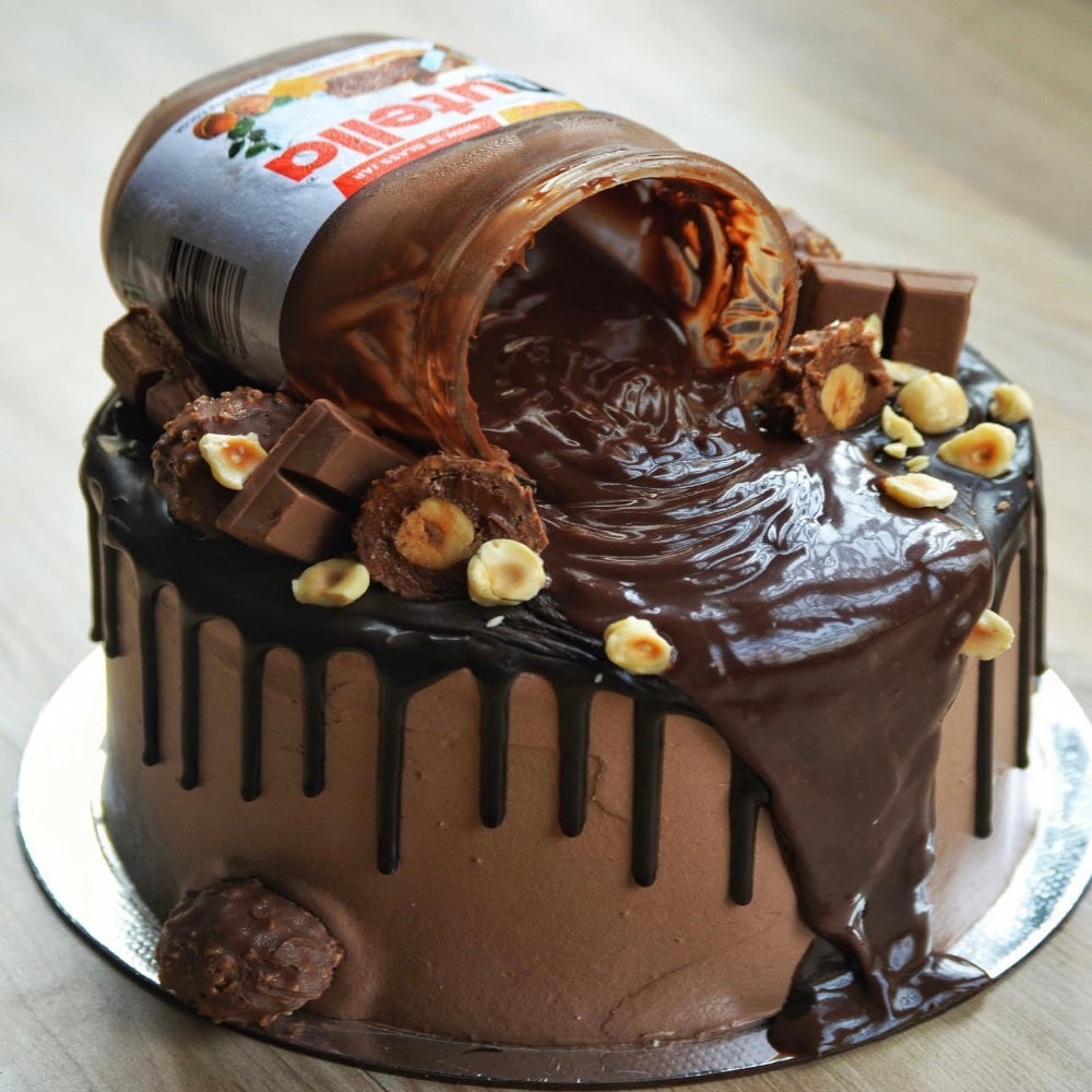 Nutella Explosion Cake